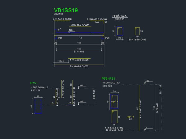 Projeto estrutural armaçao de peças